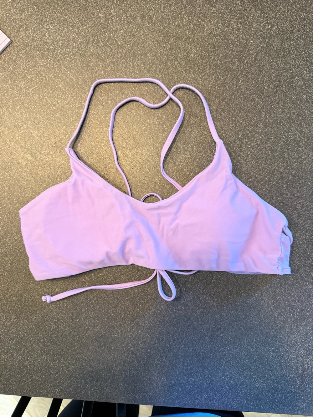 SHEIN Lilac Strappy Bikini Top